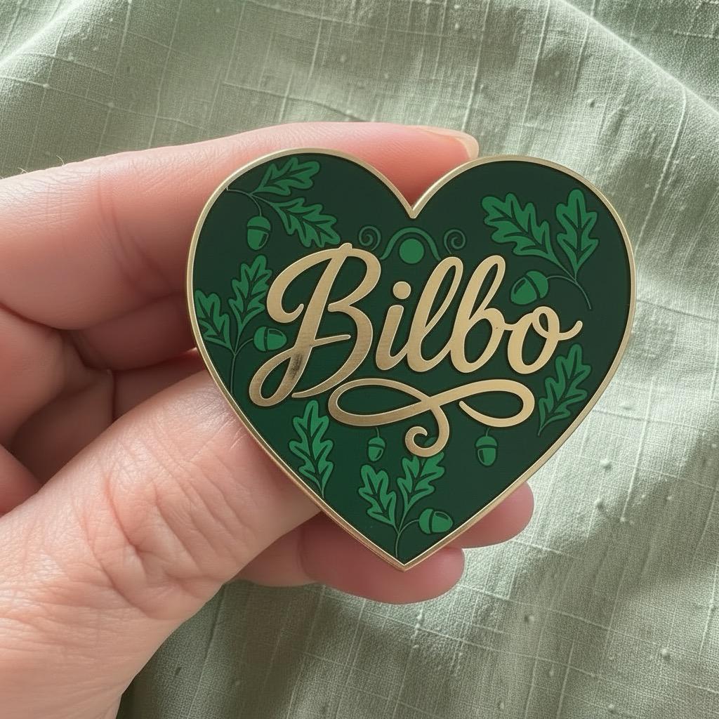 Bilbo Heart, LOTR enamel pin