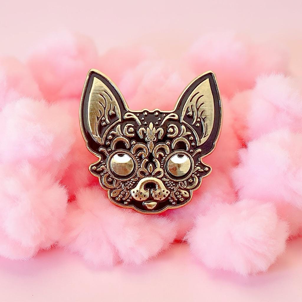 Chihuahua Dog: 3D, dog enamel pin