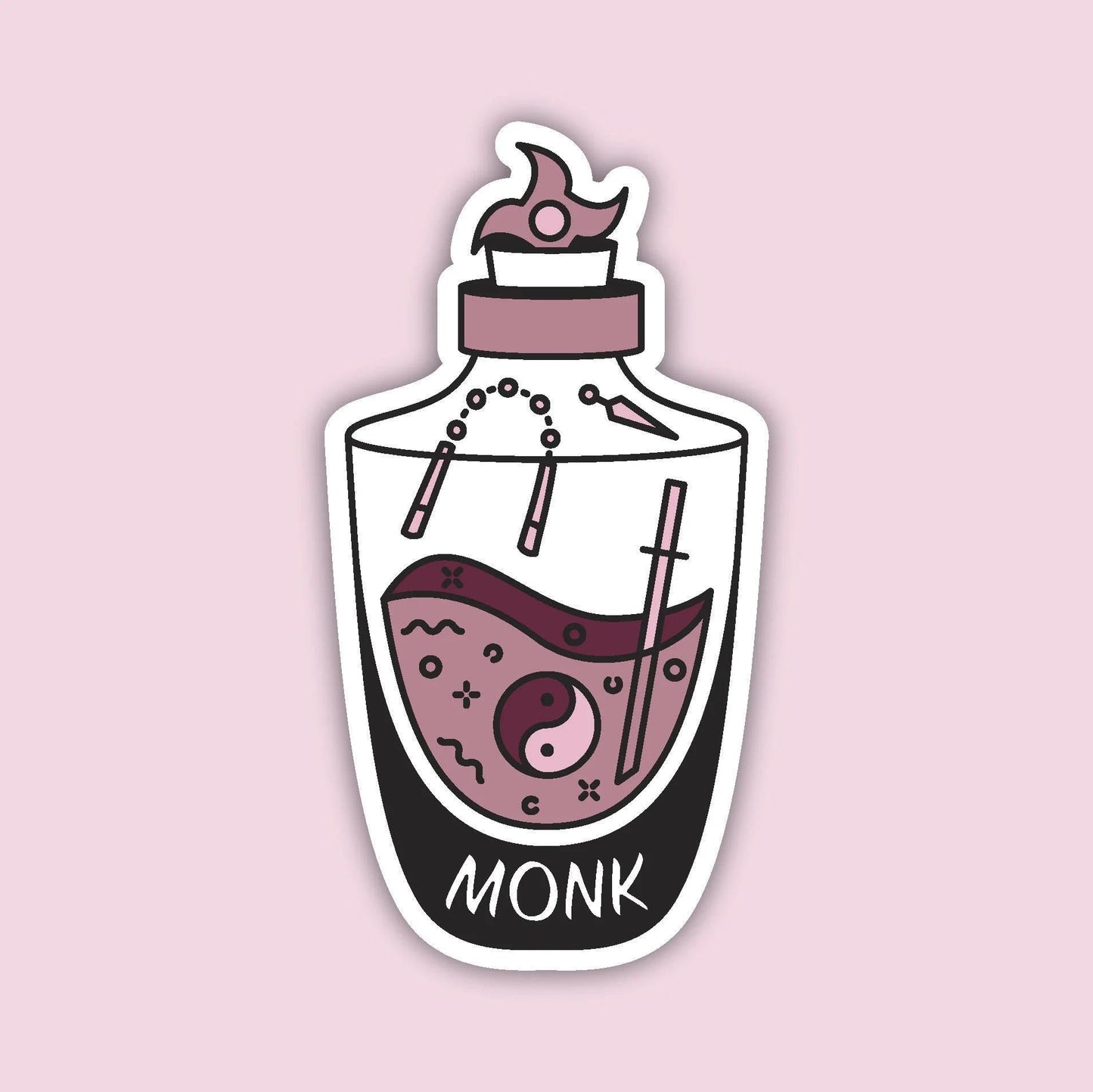 Monk Vessel Sticker, D&D sticker