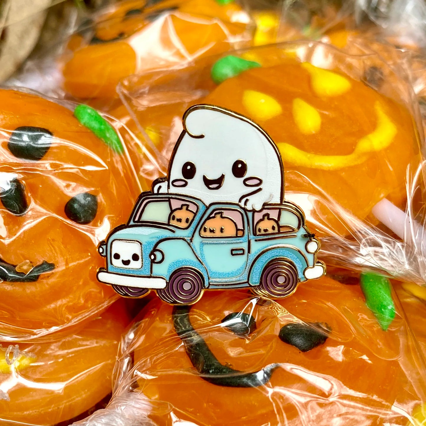 Spectral Speedster, witchy enamel pin