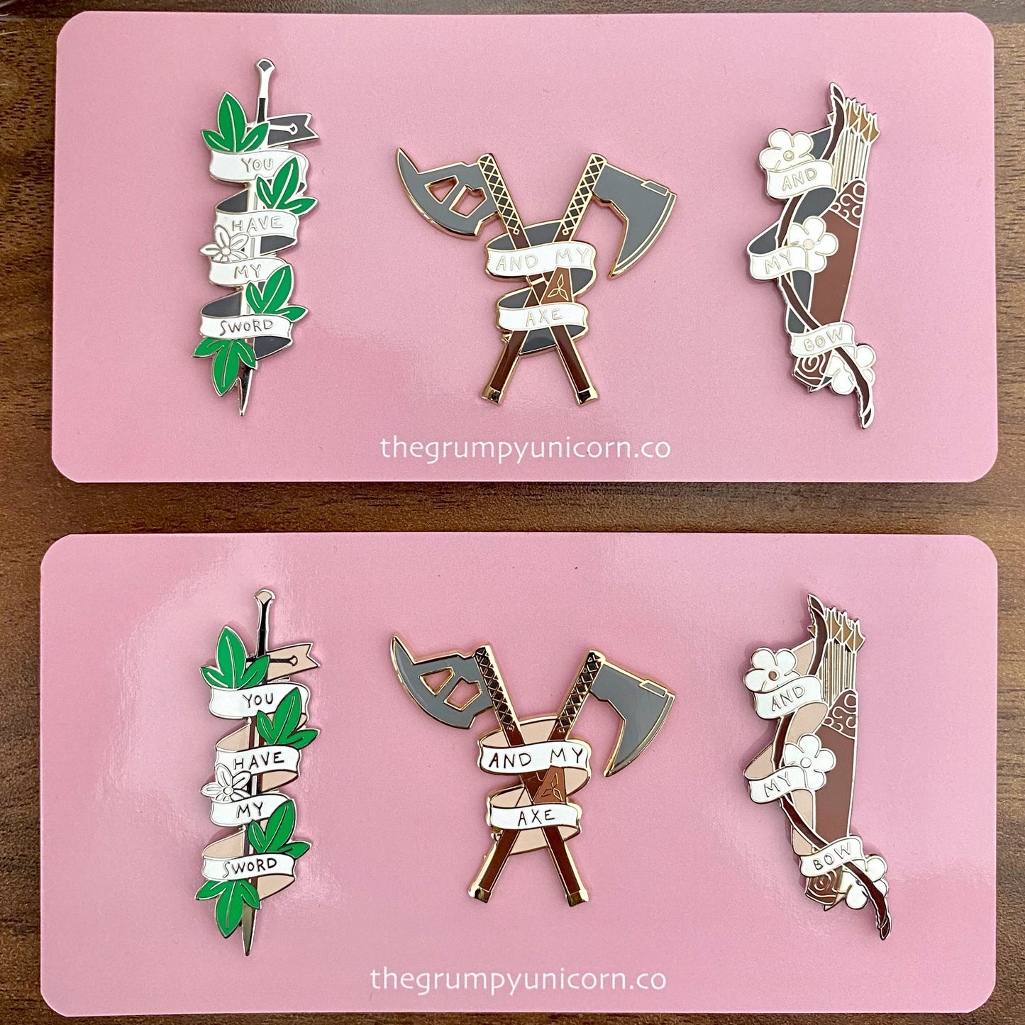 3 Hunters Pack, LOTR pin pack