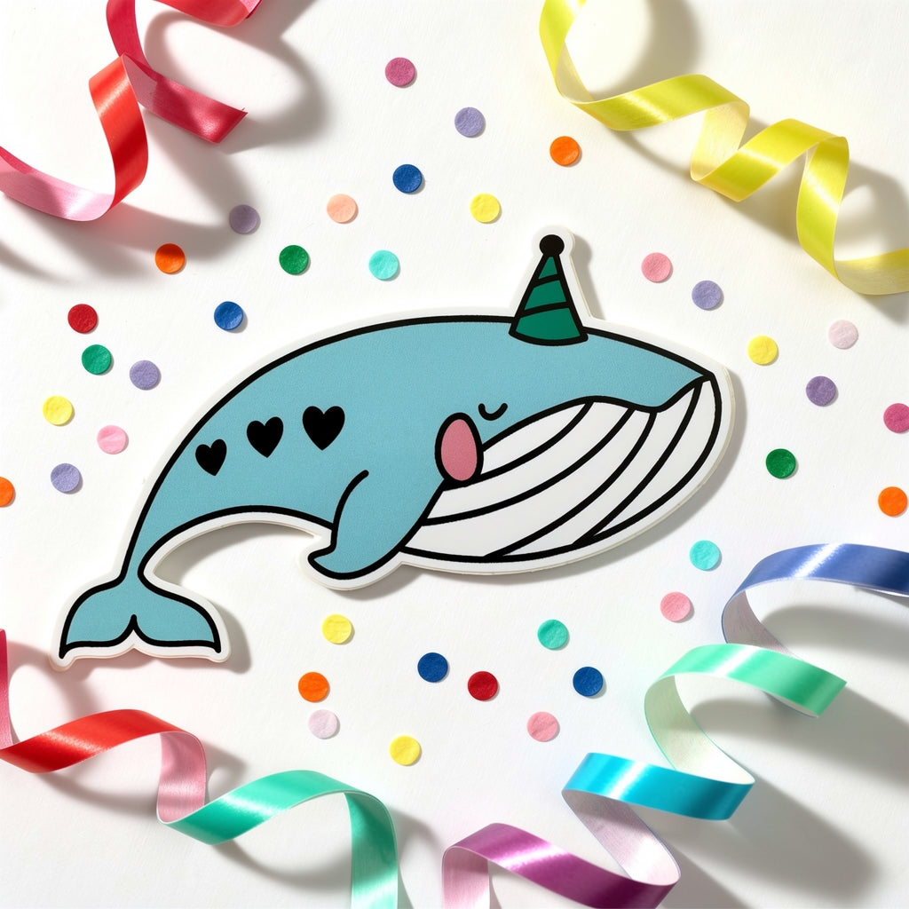 Party Whale Sticker