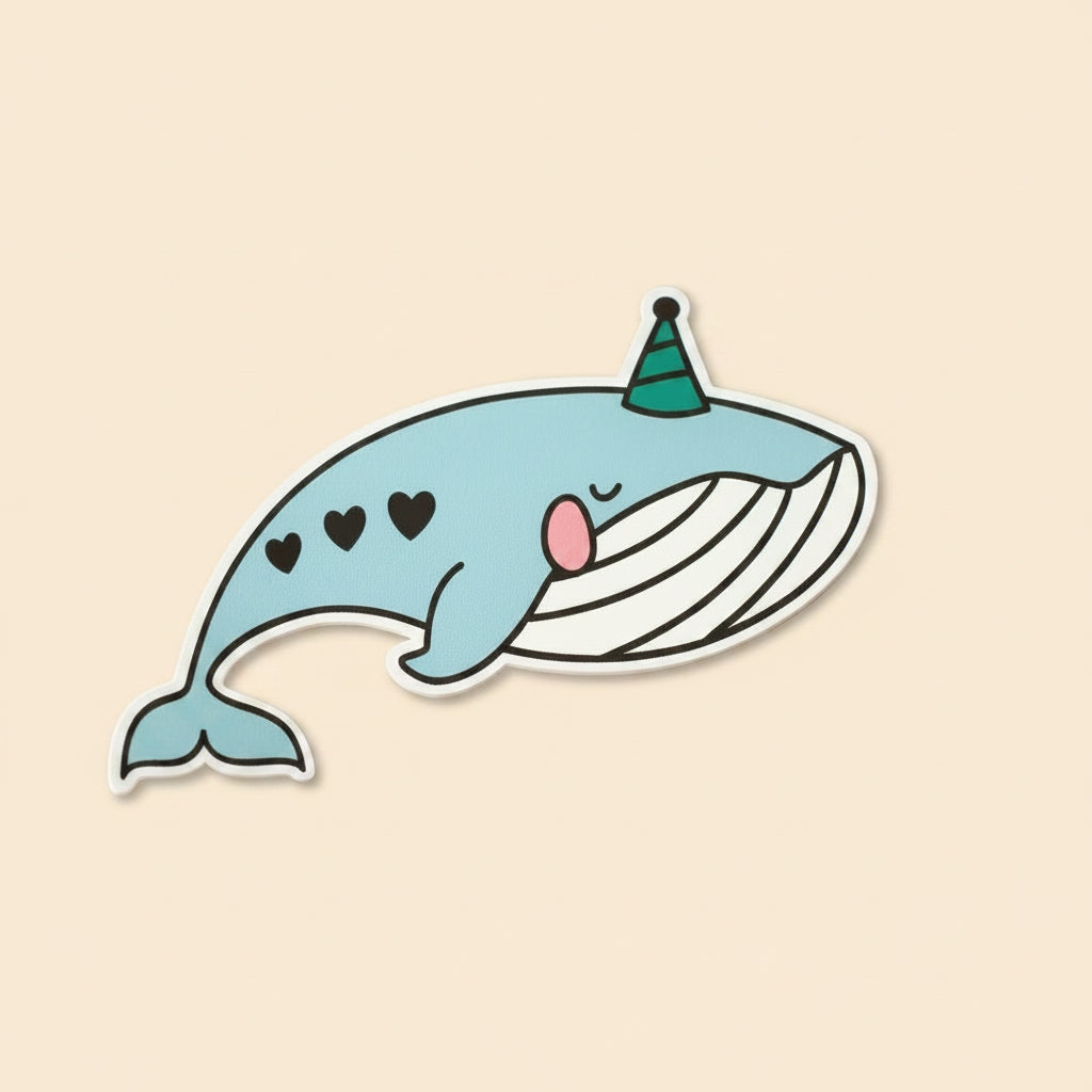 Party Whale Sticker