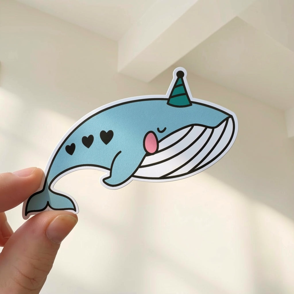 Party Whale Sticker