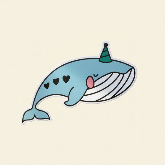 Party Whale Sticker