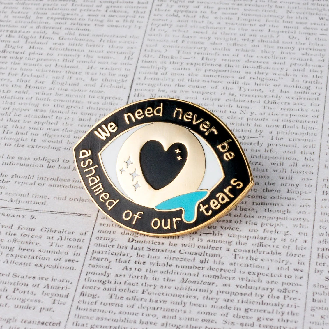 Never Be Ashamed, literary enamel pin