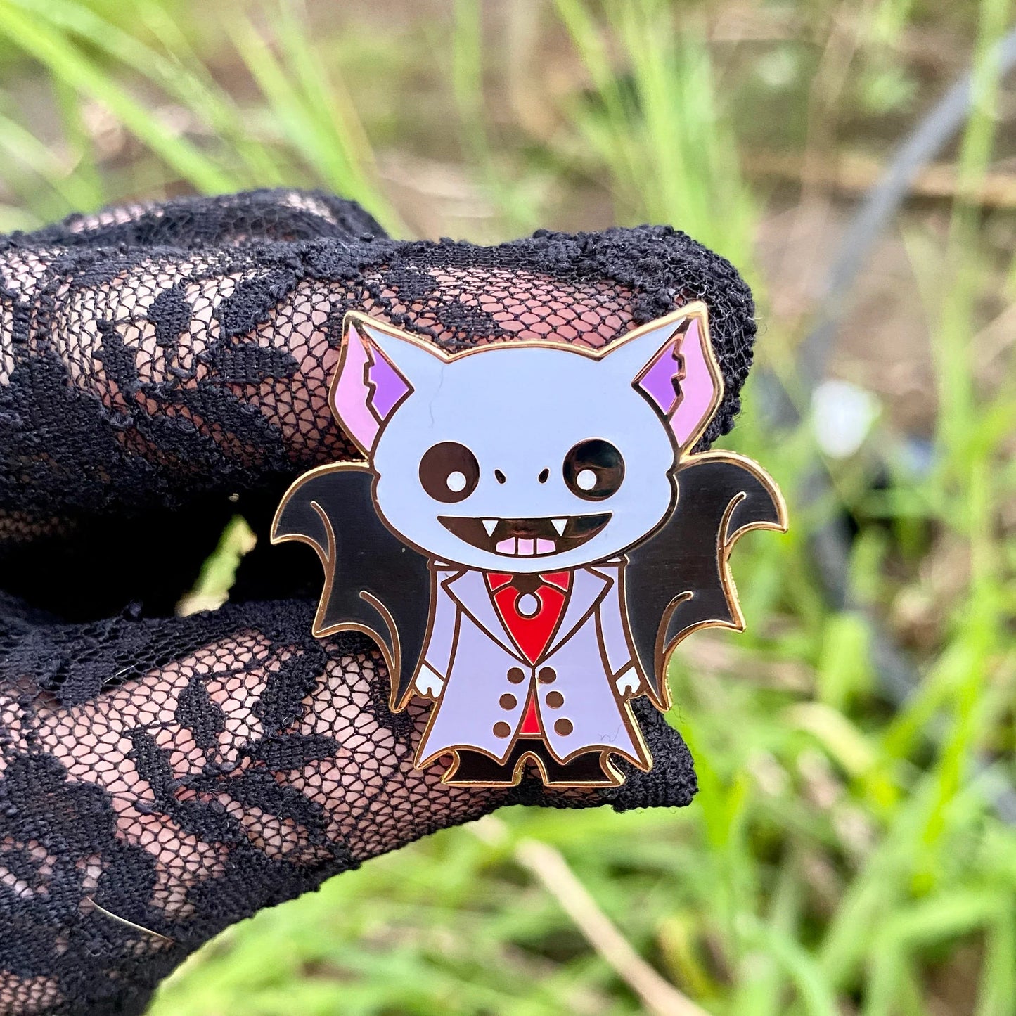 Dr Andreas Culya, bat enamel pin