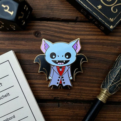 Dr Andreas Culya, bat enamel pin