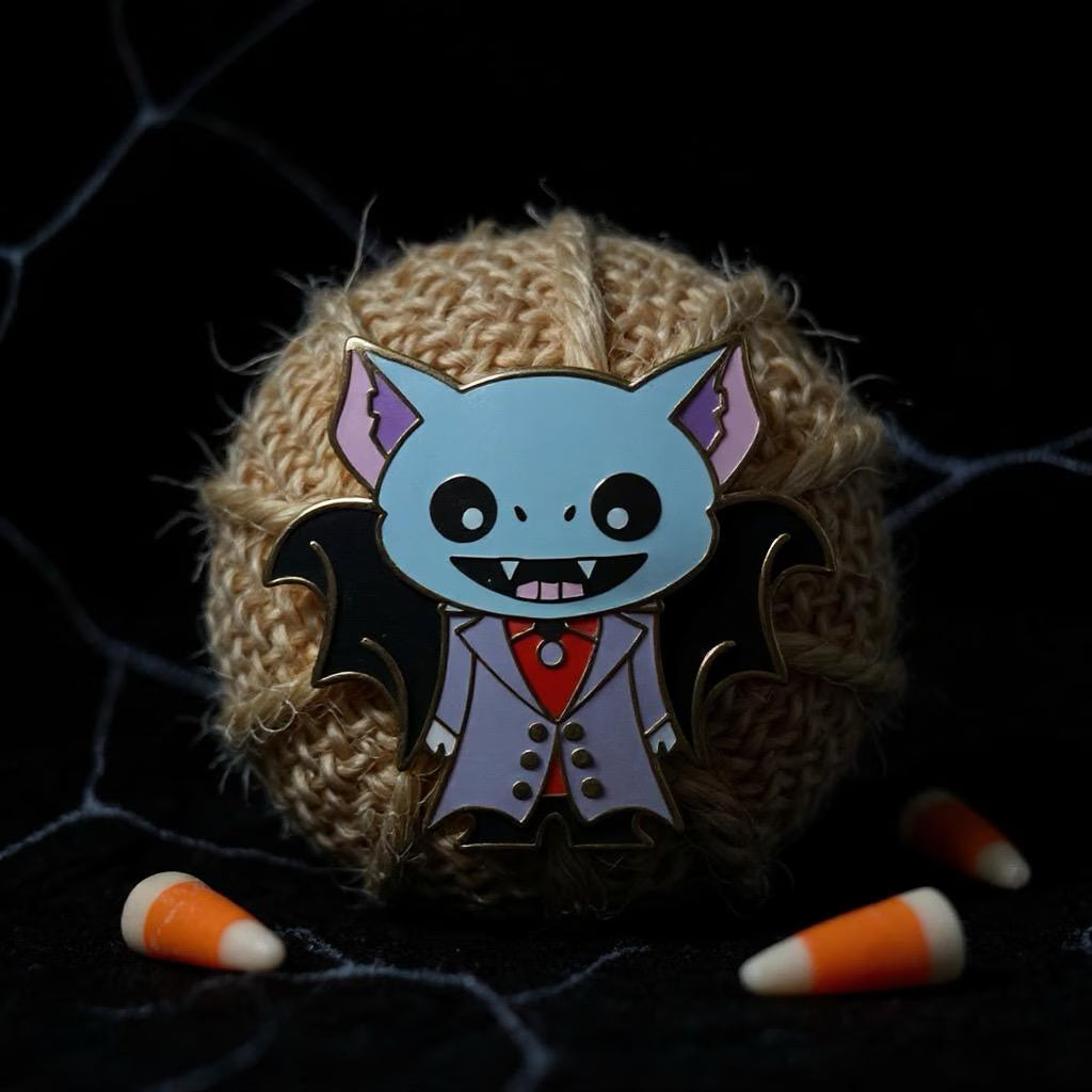 Dr Andreas Culya, bat enamel pin