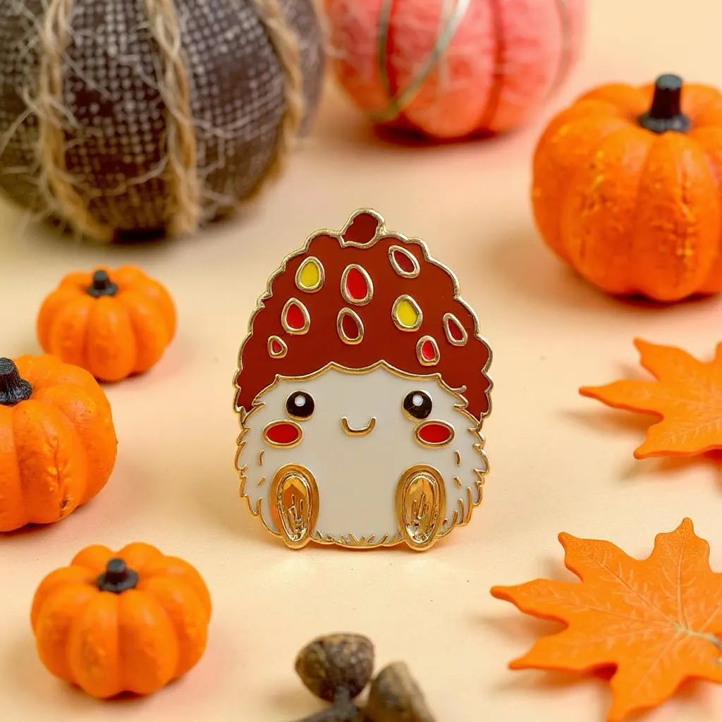 Fall Acorn, kawaii enamel pin