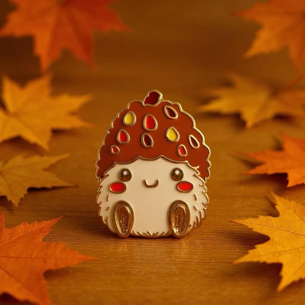 Fall Acorn, kawaii enamel pin