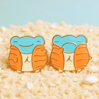 Frog Dilemma Set, frog enamel pin