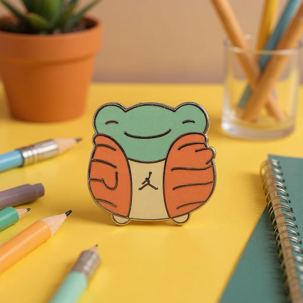 Frog Dilemma Set, frog enamel pin