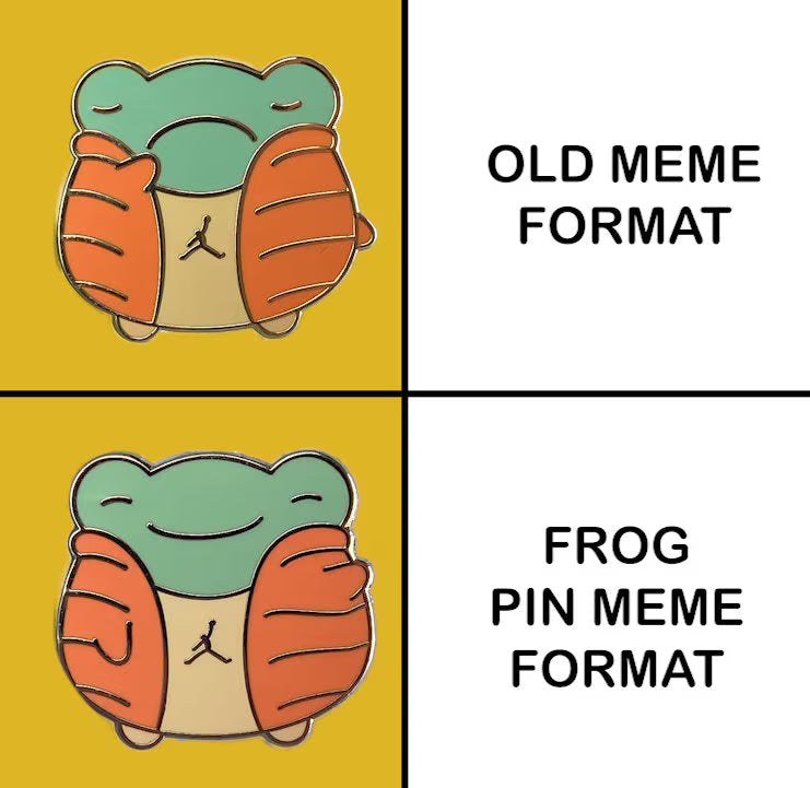 Frog Dilemma Set, frog enamel pin