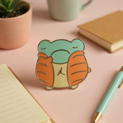 Frog Dilemma Set, frog enamel pin