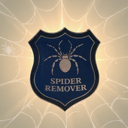 Spider Remover Badge, kawaii enamel pin