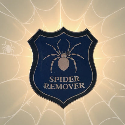 Spider Remover Badge, kawaii enamel pin
