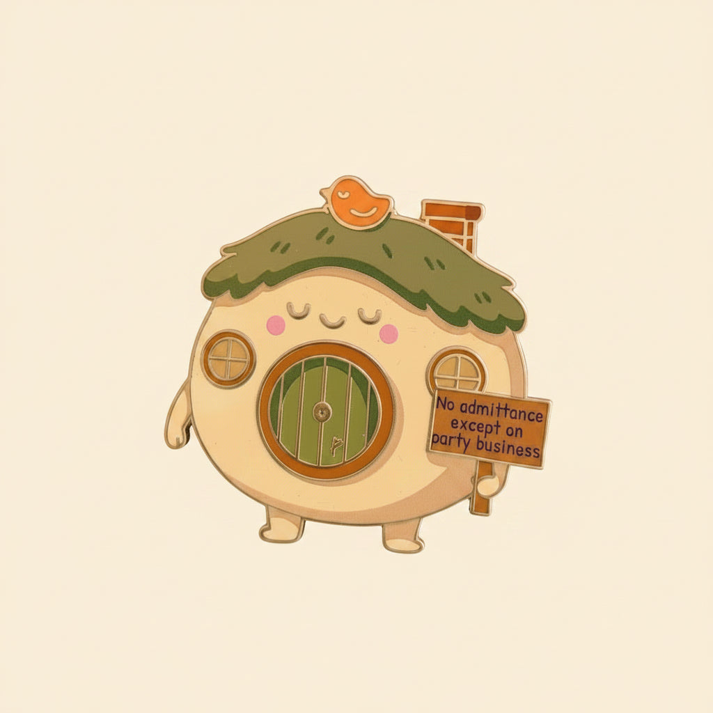 Cute Bag End, LOTR enamel pin