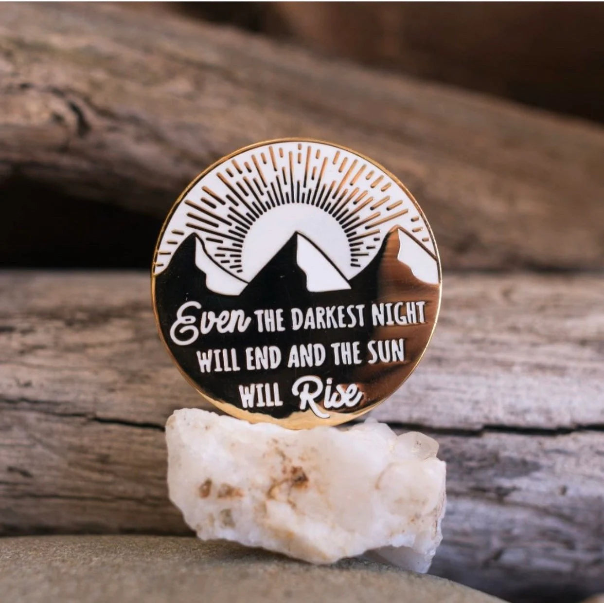 Even the Sun Will Rise, literary enamel pin