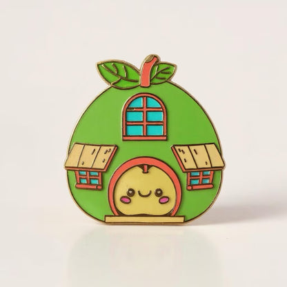 Apple House, kawaii enamel pin