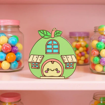Apple House, kawaii enamel pin