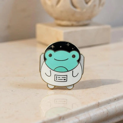 Astro Ribbit, kawaii enamel pin