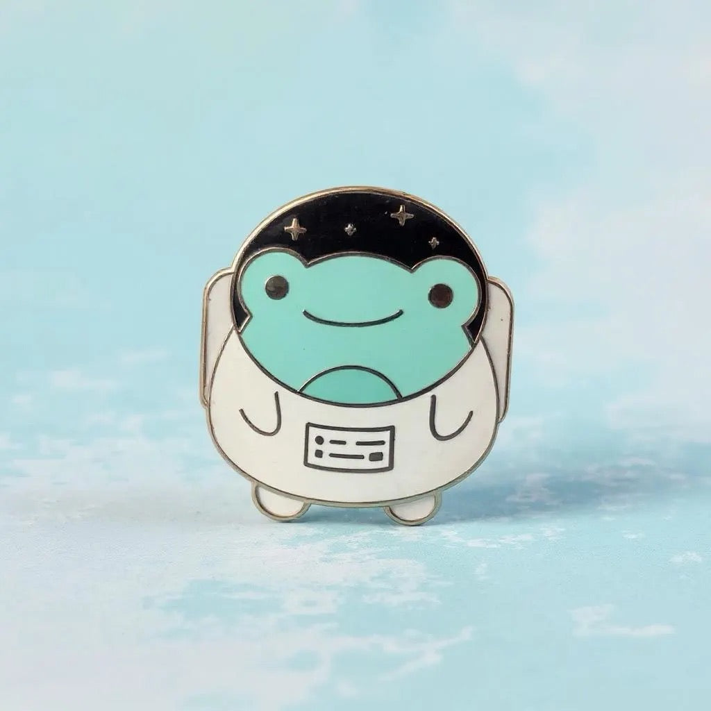 Astro Ribbit, kawaii enamel pin