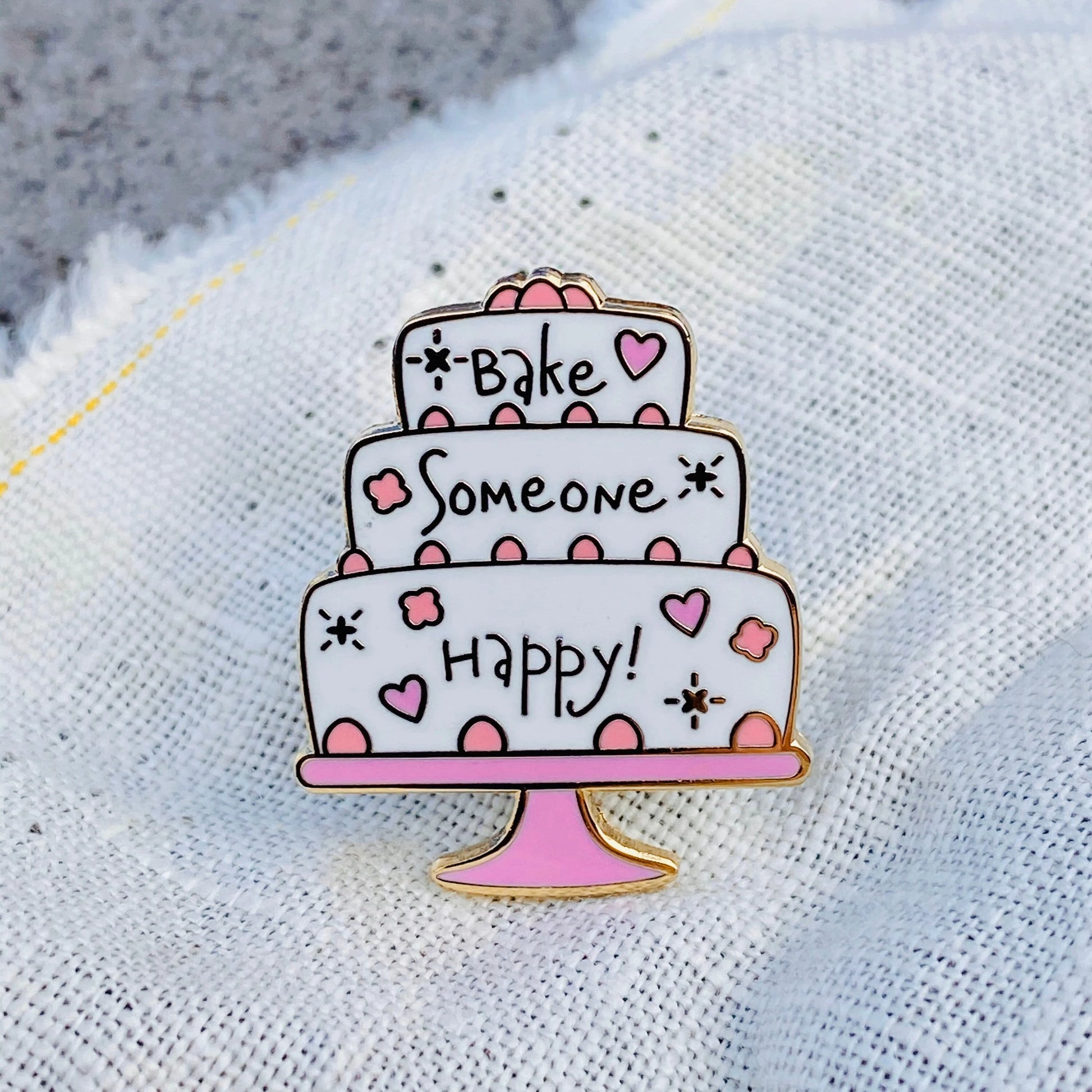 Whimsical Baker: Cake, kawaii enamel pin