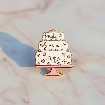 Whimsical Baker: Cake, kawaii enamel pin