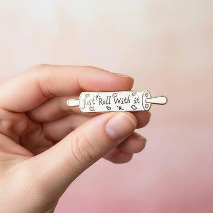 Whimsical Baker: Rolling Pin, kawaii enamel pin