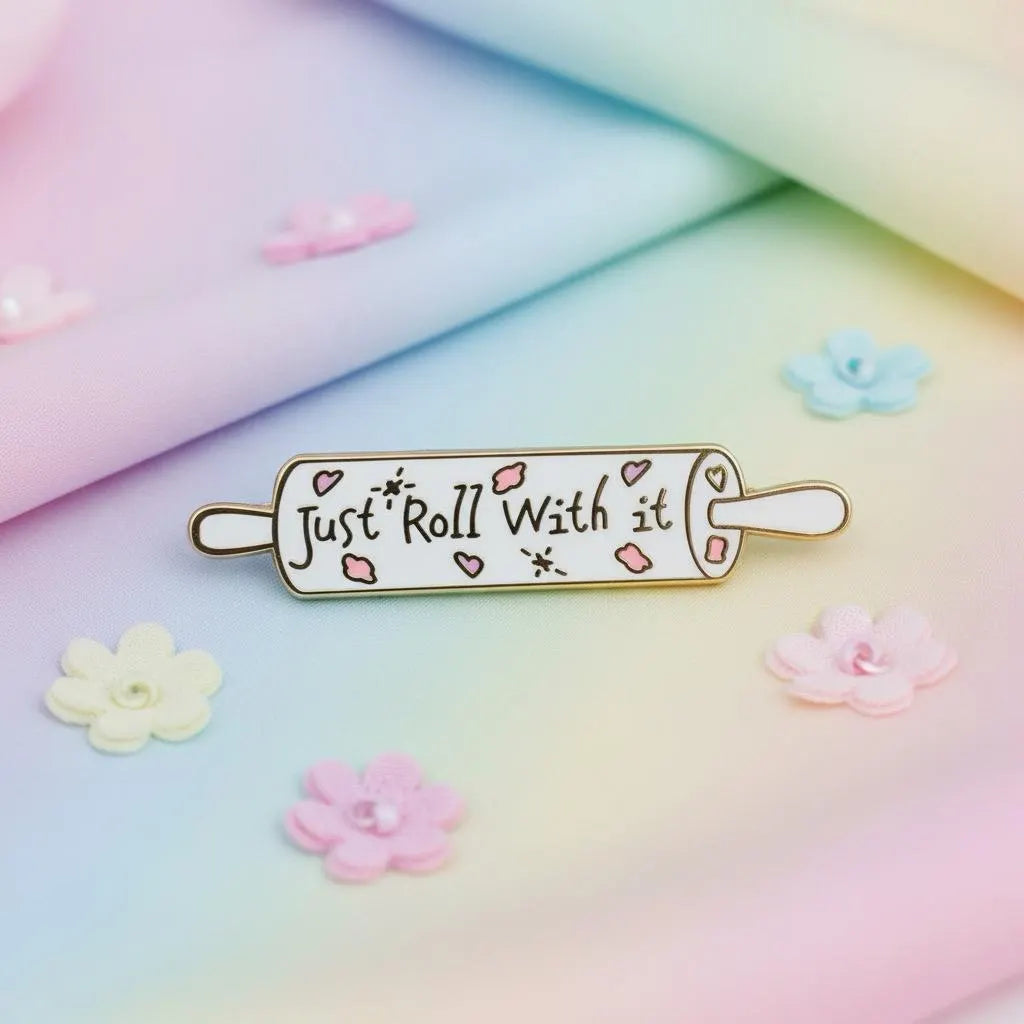 Whimsical Baker: Rolling Pin, kawaii enamel pin
