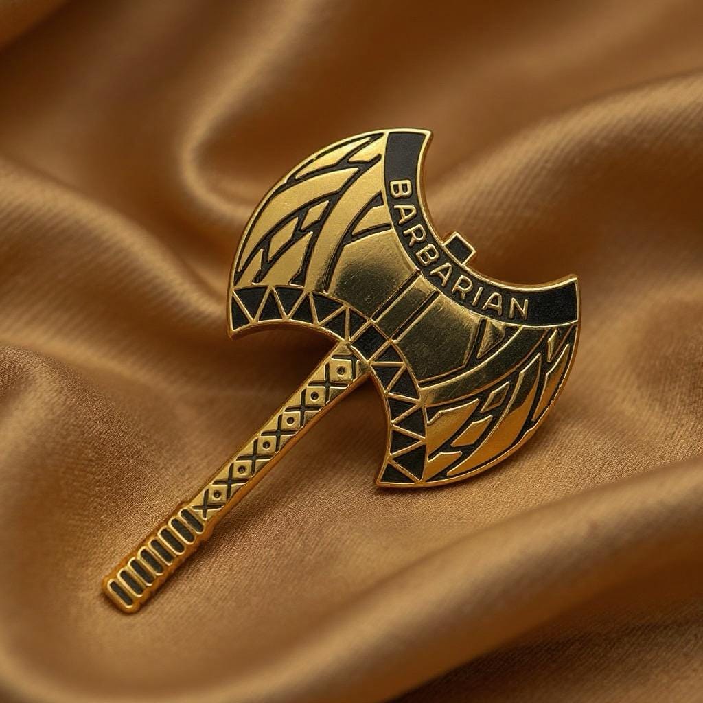 Barbarian AXE, D&D enamel pin