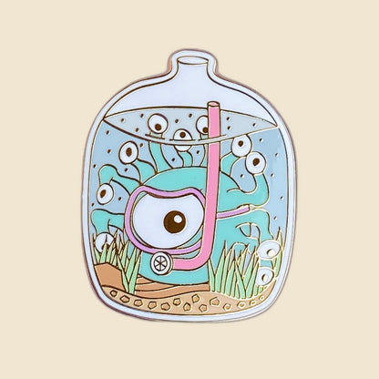 Beholder in a Jar on cream background