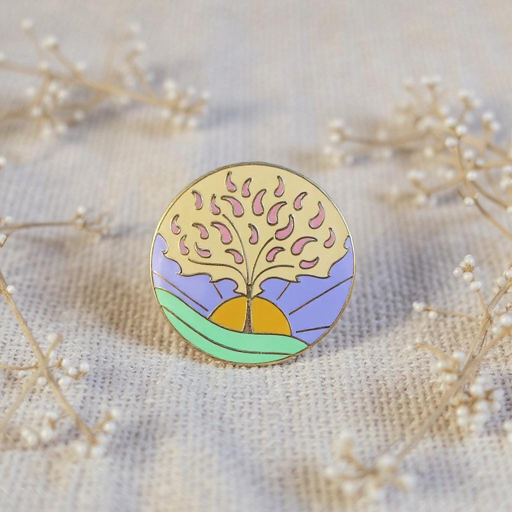 Beltane Wiccan, witchy enamel pin
