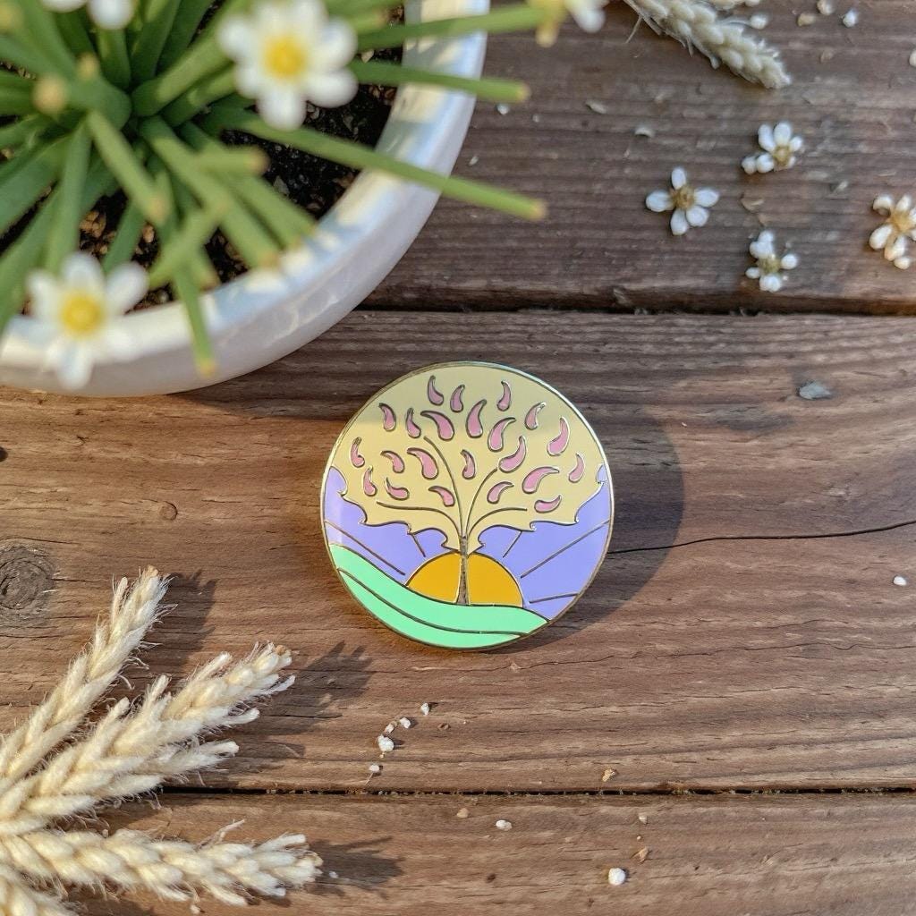 Beltane Wiccan, witchy enamel pin