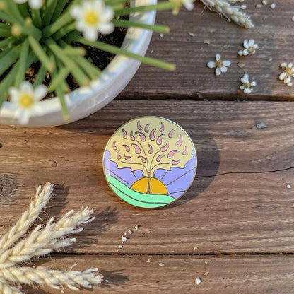 Beltane Wiccan, witchy enamel pin