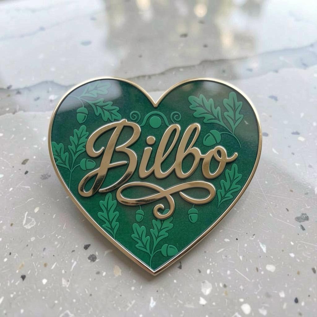 Bilbo Heart, LOTR enamel pin