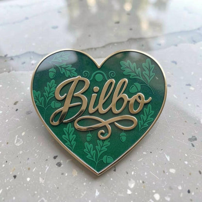 Bilbo Heart, LOTR enamel pin
