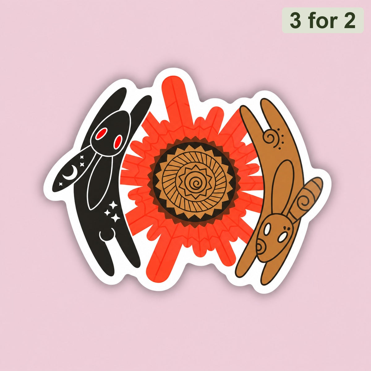 Black Rabbit & El-ahrairah Sticker, literary sticker
