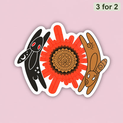 Black Rabbit & El-ahrairah Sticker, literary sticker