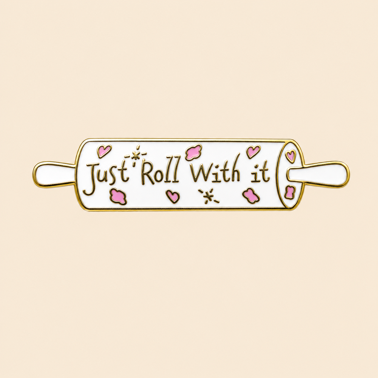 Whimsical Baker: Rolling Pin, kawaii enamel pin