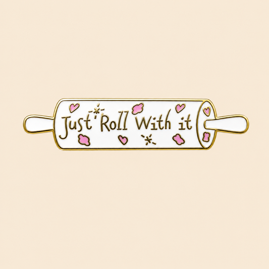 Whimsical Baker: Rolling Pin, kawaii enamel pin