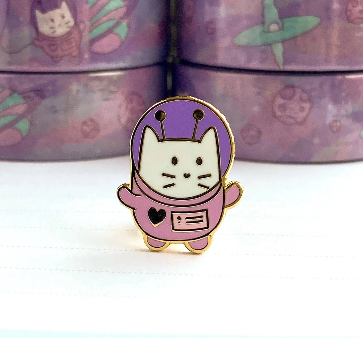 Cat Astronaut Frank, kawaii enamel pin