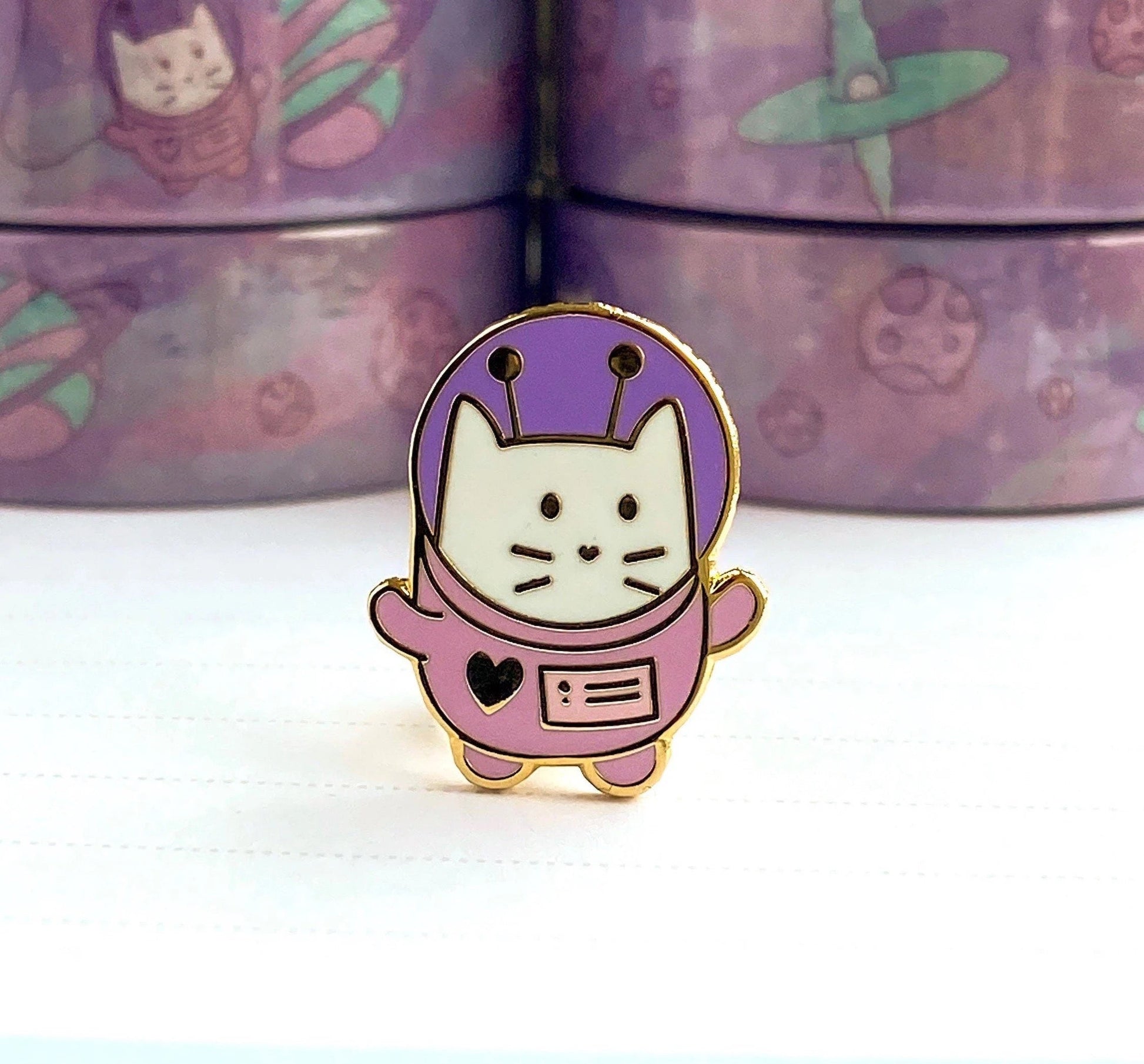 Cat Astronaut Frank, kawaii enamel pin