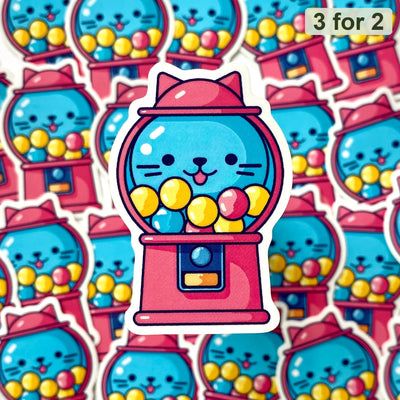 Cat Gumball Sticker