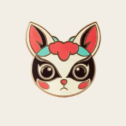 Cat Mask Pin, kawaii enamel pin