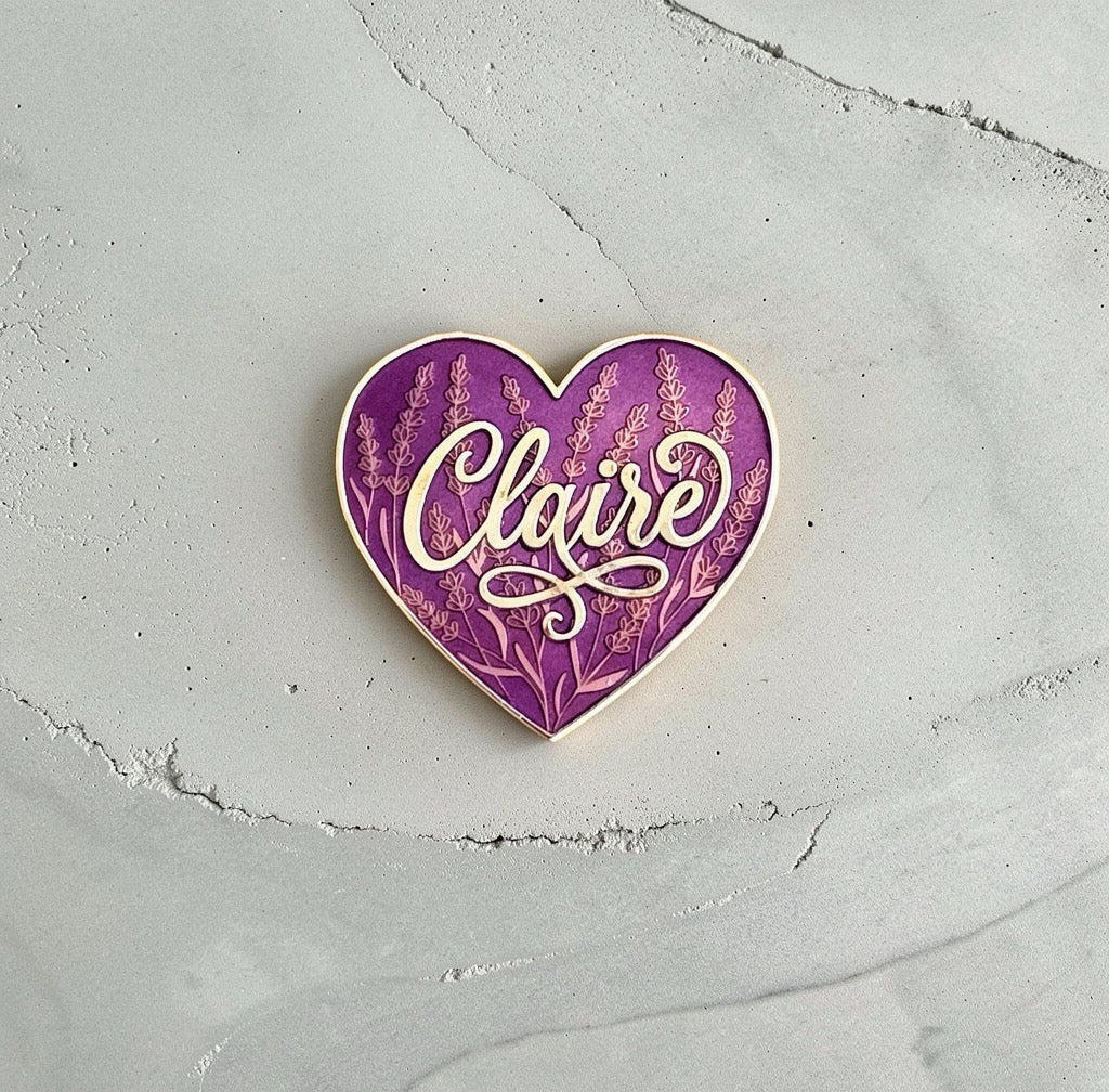Claire Fraser Heart Pin, Outlander enamel pin