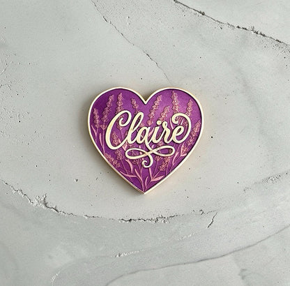 Claire Fraser Heart Pin, Outlander enamel pin