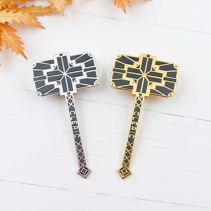 Cleric Hammer, D&D enamel pin