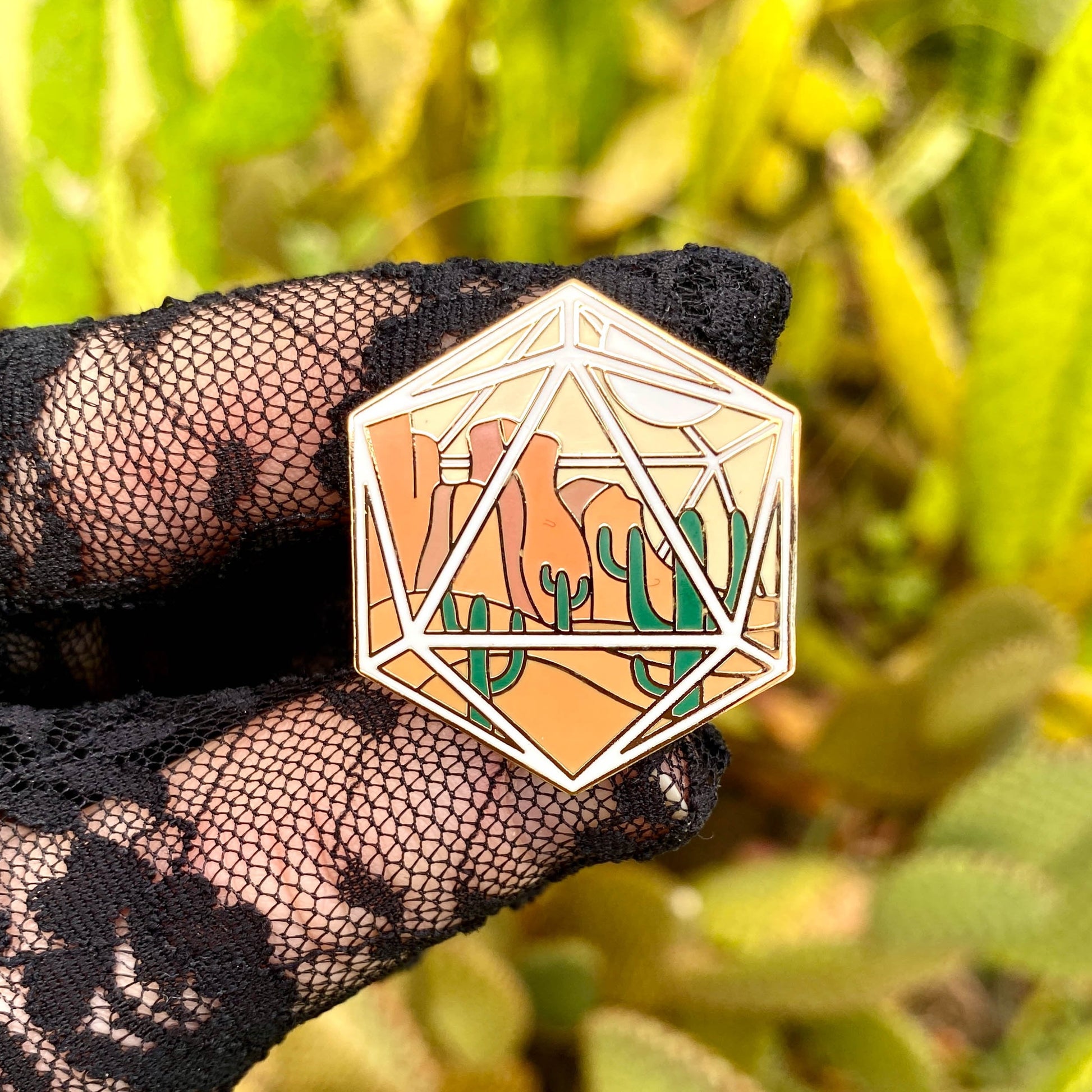 D20 Desert Portal, D&D enamel pin